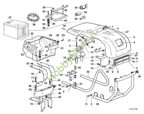Picture of Cofano (Vers. 1) KAM 4 (Fino/Until 2009) Motocoltivatore