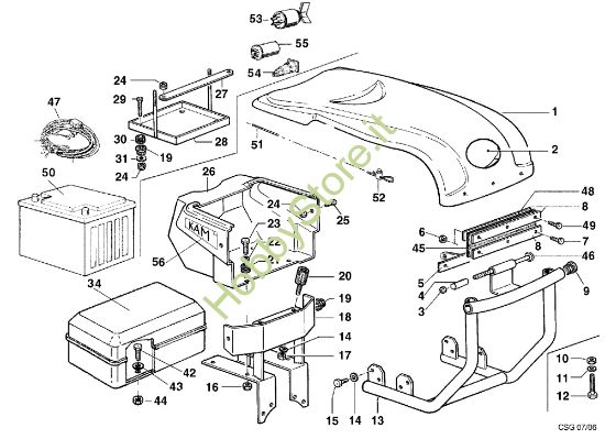 Picture of Cofano ad iniezione KAM 4 (Fino/Until 2009) Motocoltivatore