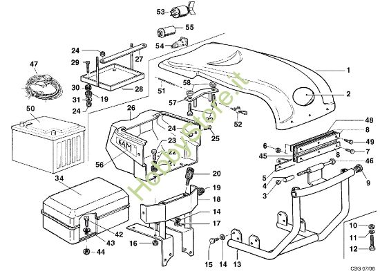 Picture of Cofano poliuretano KAM 5 (Fino/Until 2009) Motocoltivatore