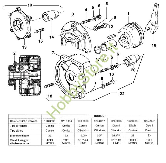 Picture of Frizione KAM 5 (Fino/Until 2009) Motocoltivatore