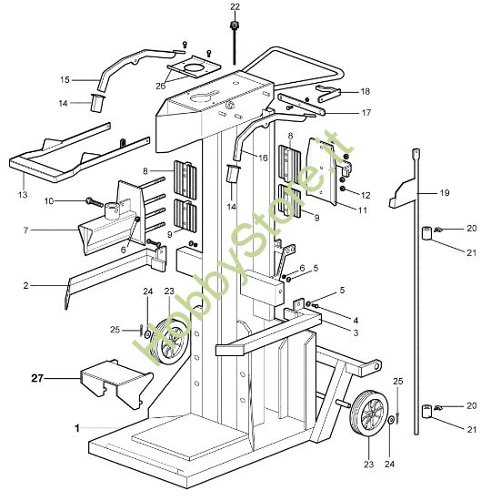Picture of Basamento (1/2) SPLIT 120 T+PTO Spaccalegna