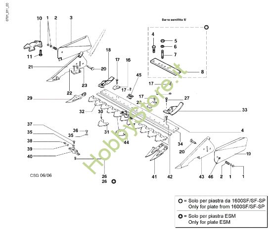 Picture of Barra falciante a denti semifitti FC 30 M (Fino/Until 2009) Falciatrice