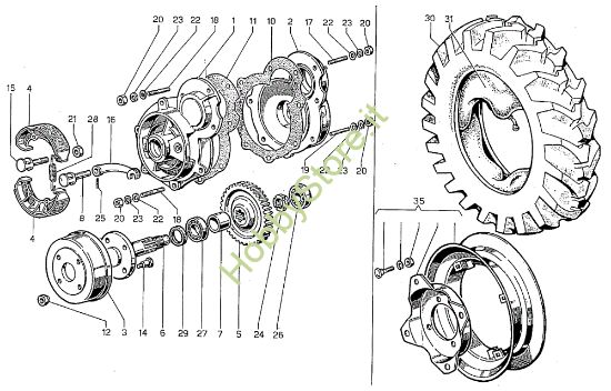 Picture of Freni e ruote (MTC 700) 700-800 Motocoltivatore