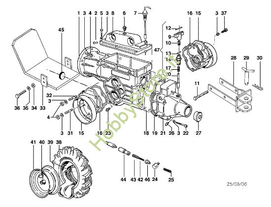 Picture of Scatola cambio e ruote BRIK 1 (Fino/Until 2009) Motocoltivatore