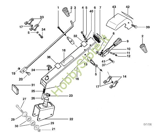 Picture of Piantone e stegole BRIK 1 (Fino/Until 2009) Motocoltivatore