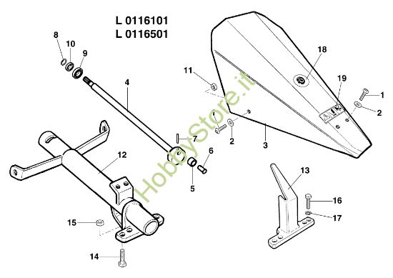 Picture of Movimento barra L0116101 (Da Luglio 2006) BRIK 1 (Fino/Until 2009) Motocoltivatore