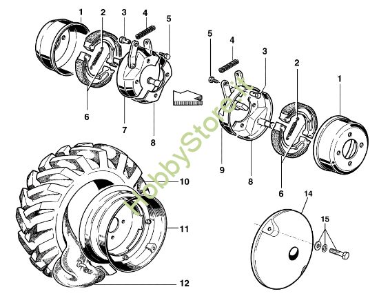 Picture of Freni e ruote KAM 5 HF Motocoltivatore