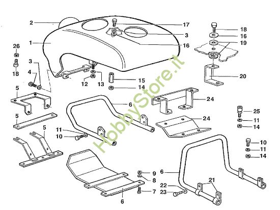 Picture of Cofano 508 / 508 CDA Motocoltivatore