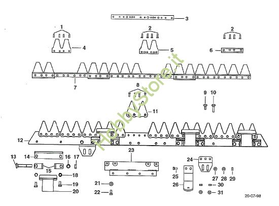 Picture of Barra falciante ESM "UNIVERSAL" 122/142 cm 508 / 508 CDA Motocoltivatore