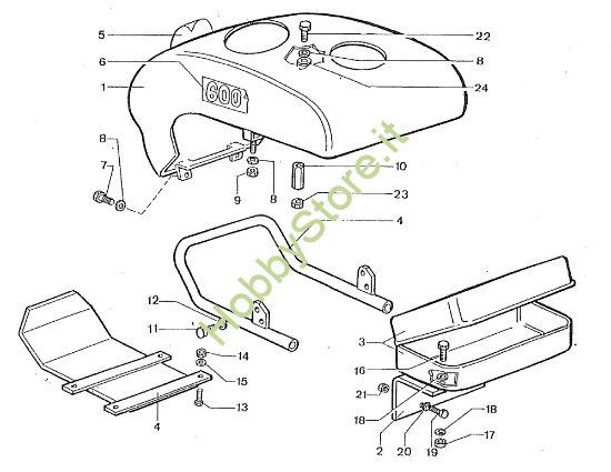 Picture of Cofano e carrozzeria (15LD315 - IM359) 600 Motocoltivatore