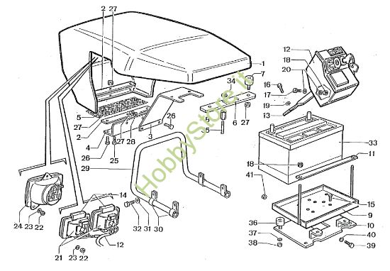 Picture of Impianto elettrico "Fari cofano" 600 Motocoltivatore