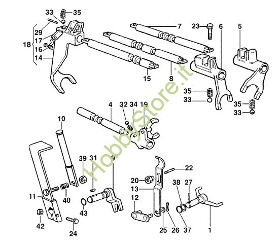 Picture of Comandi interni MAK 16 (Fino/Until 2009) Motocoltivatore