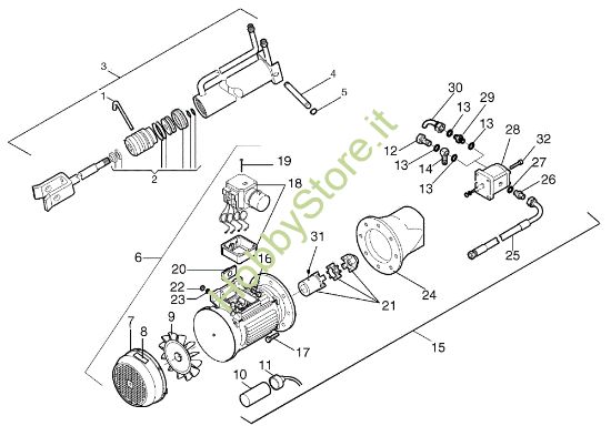Picture of Motore e cilindro SPLIT 900 M+PTO Spaccalegna