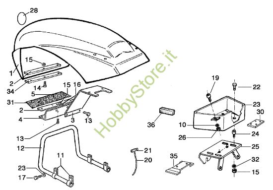 Picture of Cofano (Vers. 1) MAK 18 (Fino/Until 2009) Motocoltivatore