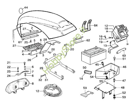 Picture of Cofano (Vers. 2) MAK 18 (Fino/Until 2009) Motocoltivatore
