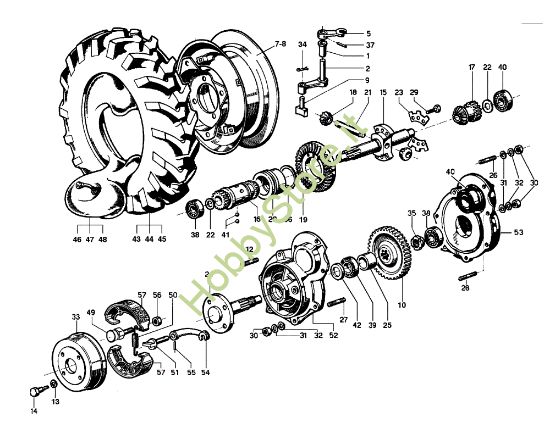 Picture of Ponte, freni e ruote MAK 18 (Fino/Until 2009) Motocoltivatore