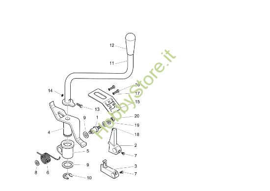 Picture of Selettore (Cambio) "3+1" NTR 450 (Fino/Until 2013) Transporter