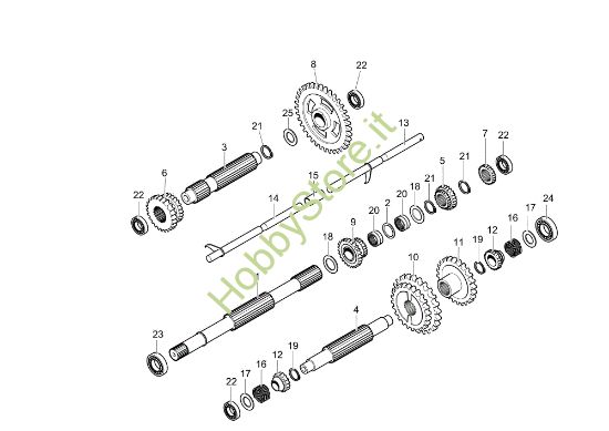 Picture of Ingranaggi (Cambio) "3+1" NTR 450 (Fino/Until 2013) Transporter