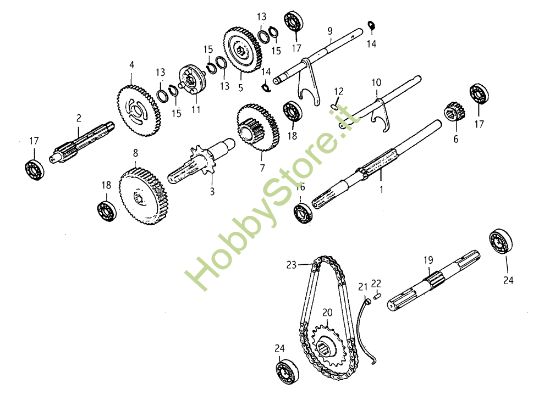 Picture of Ingranaggi (Cambio) 106 (EN 709) Motozappa