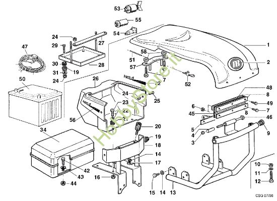 Picture of Cofano ad iniezione KAM 4 (Fino/Until 2012) Motocoltivatore