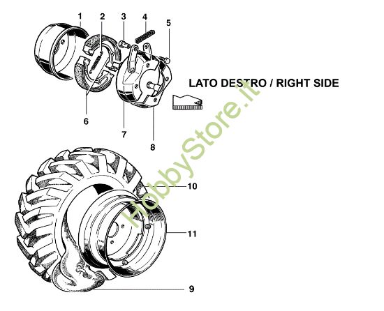 Picture of Freni e ruote KAM 4 (Fino/Until 2012) Motocoltivatore