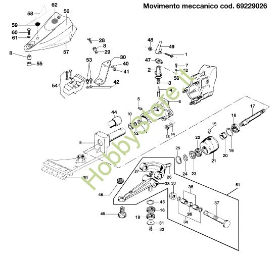 Picture of Movimento meccanico 69229026 KAM 4 (Fino/Until 2012) Motocoltivatore