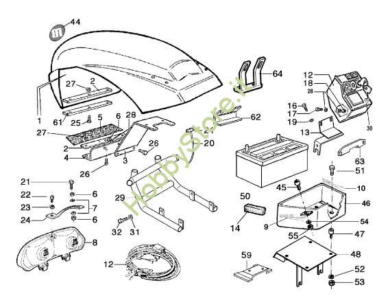 Picture of Cofano (Vers. 3) MAK 16 (Fino/Until 2012) Motocoltivatore