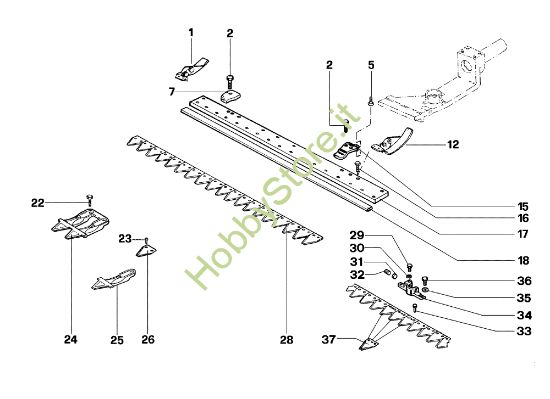Picture of Barra falciante speciale 69229017/69229019/69229043 MAK 16 (Fino/Until 2012) Motocoltivatore