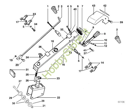 Picture of Piantone e stegole BRIK 1 (Fino/Until 2012) Motocoltivatore