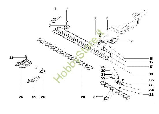 Picture of Barra falciante speciale attacco regisrtabile 69229018/69229017 BRIK 3 (Fino/Until 2012) Motocoltivatore