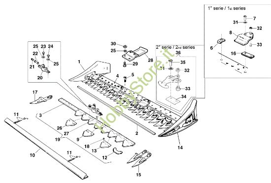 Picture of Barra semifitta 69229040/69229041/69229042 MAK 17 Motocoltivatore