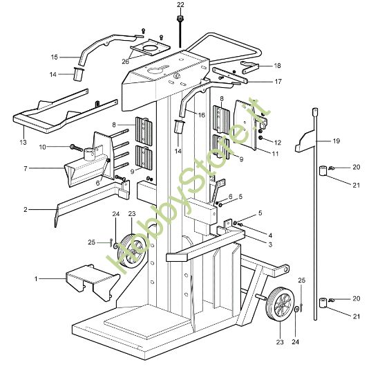 Picture of Basamento (1/2) SPLIT 110 T Spaccalegna