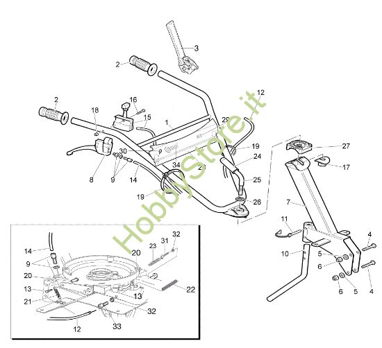 Picture of Stegole e comandi 112 (EN 709) Motozappa