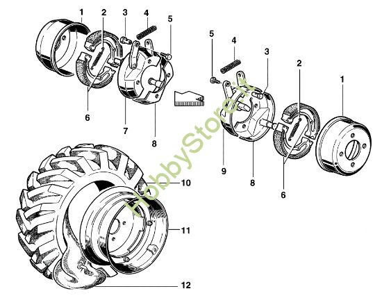 Picture of Freni e ruote KAM 5 JUNIOR (Solo per il mercato francese) Motocoltivatore