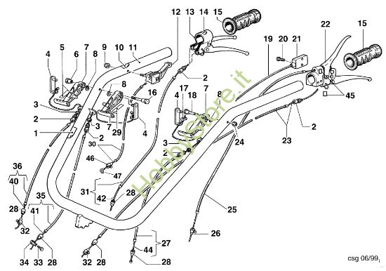 Picture of Stegole e comandi KAM 5 JUNIOR (Solo per il mercato francese) Motocoltivatore