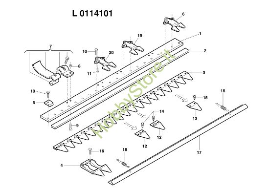 Picture of Barra falciante speciale 69229022 BRIK 1 EMAK (EN 709) Motocoltivatore