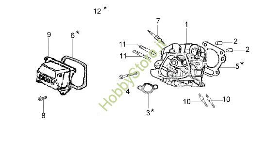 Picture of Testa cilindro BRIK 1 EMAK (EN 709) Motocoltivatore