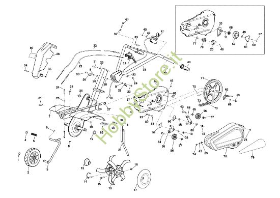 Picture of Esploso completo 090 R - 090 RX Motozappa