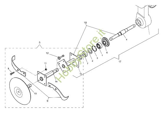Picture of Fresa 115 (EN 709) (K800 H - SN T210) Motozappa