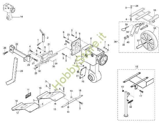 Picture of Scatola cambio (P.D.F.) 115 (EN 709) (K800 H - SN T210) Motozappa