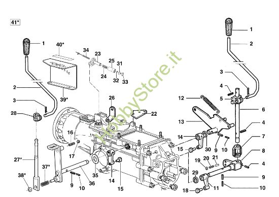Picture of Comandi interni (da gennaio 2014) KAM 4 (EN 709) Motocoltivatore