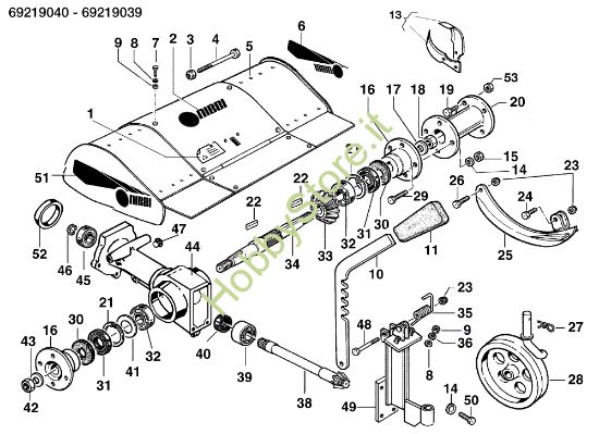Picture of Fresa con cofano registrabile 69219047/69219039 KAM 4 (EN 709) Motocoltivatore