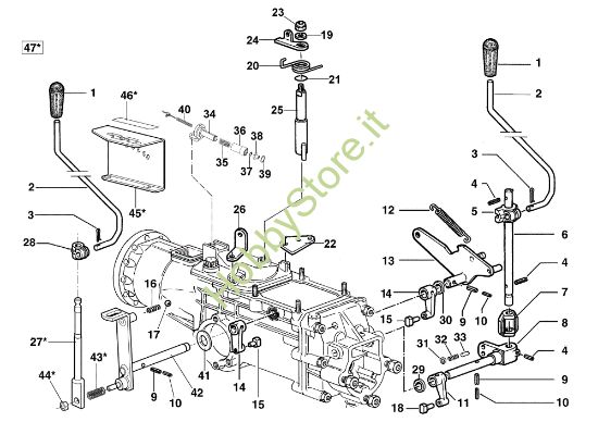 Picture of Comandi interni (da gennaio 2014) KAM 5 (EN 709) Motocoltivatore