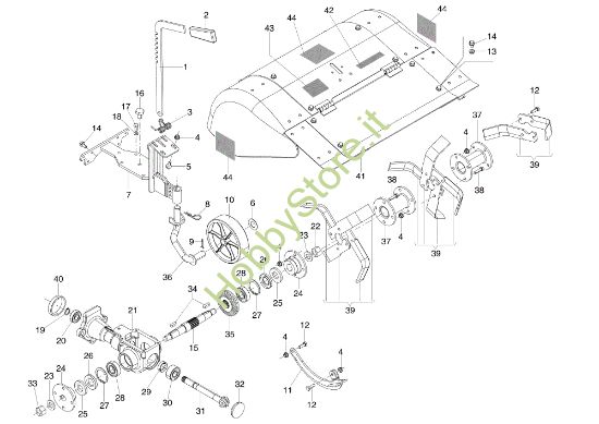 Picture of Fresa 70 cm con cofano registrabile e attacco fisso 69219065 KAM 5 (EN 709) Motocoltivatore