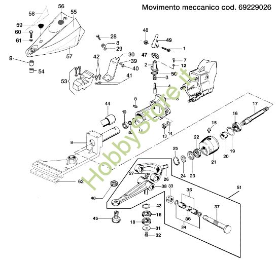 Picture of Movimento meccanico 69229026 KAM 5 JUNIOR (Solo per il mercato francese) EN 709 Motocoltivatore