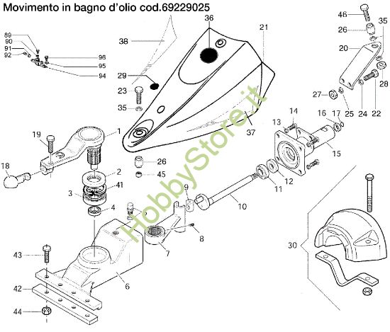 Picture of Movimento in bagno d'olio 69229025 KAM 5 JUNIOR (Solo per il mercato francese) EN 709 Motocoltivatore