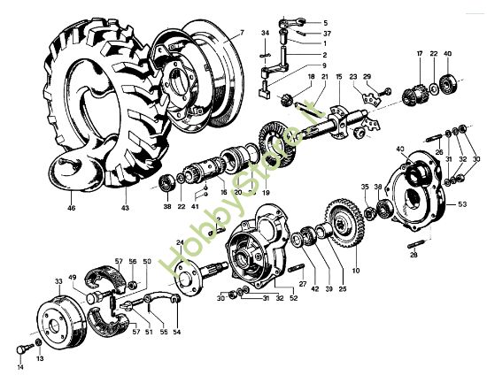 Picture of Ponte, freni e ruote MAK 16 (EN 709) Motocoltivatore
