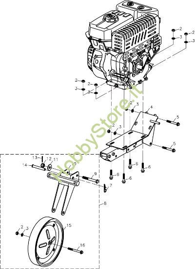 Picture of Ruotino 104 (K800 HC) Motozappa