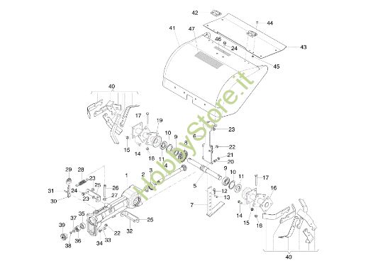 Picture of Scatola trasmissione e fresa BRIK (K700 H) Motocoltivatore