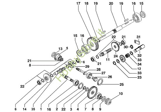 Picture of Ingranaggi (Cambio) FC 120 (K800 H) Falciatrice